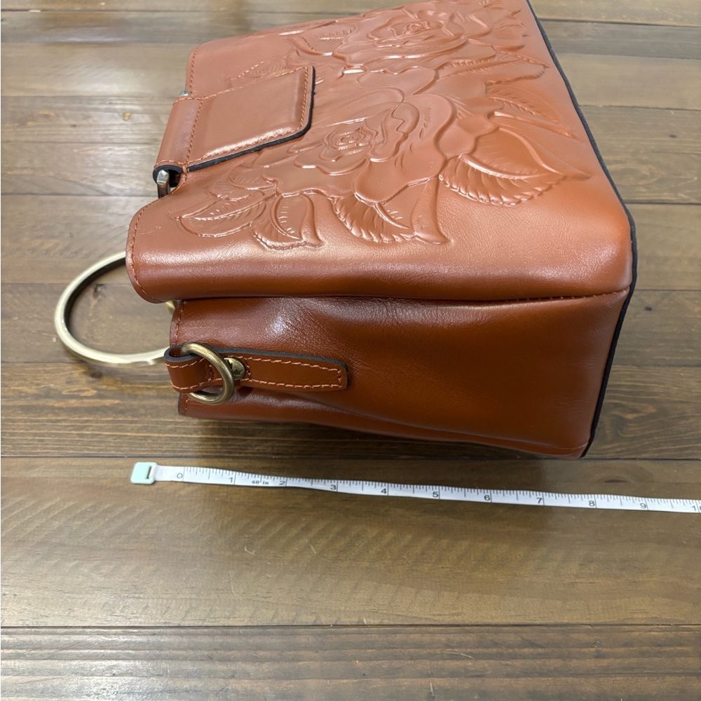 Patricia Nash Empoli Rose Tooled Leather Satchel - Picture 13 of 13